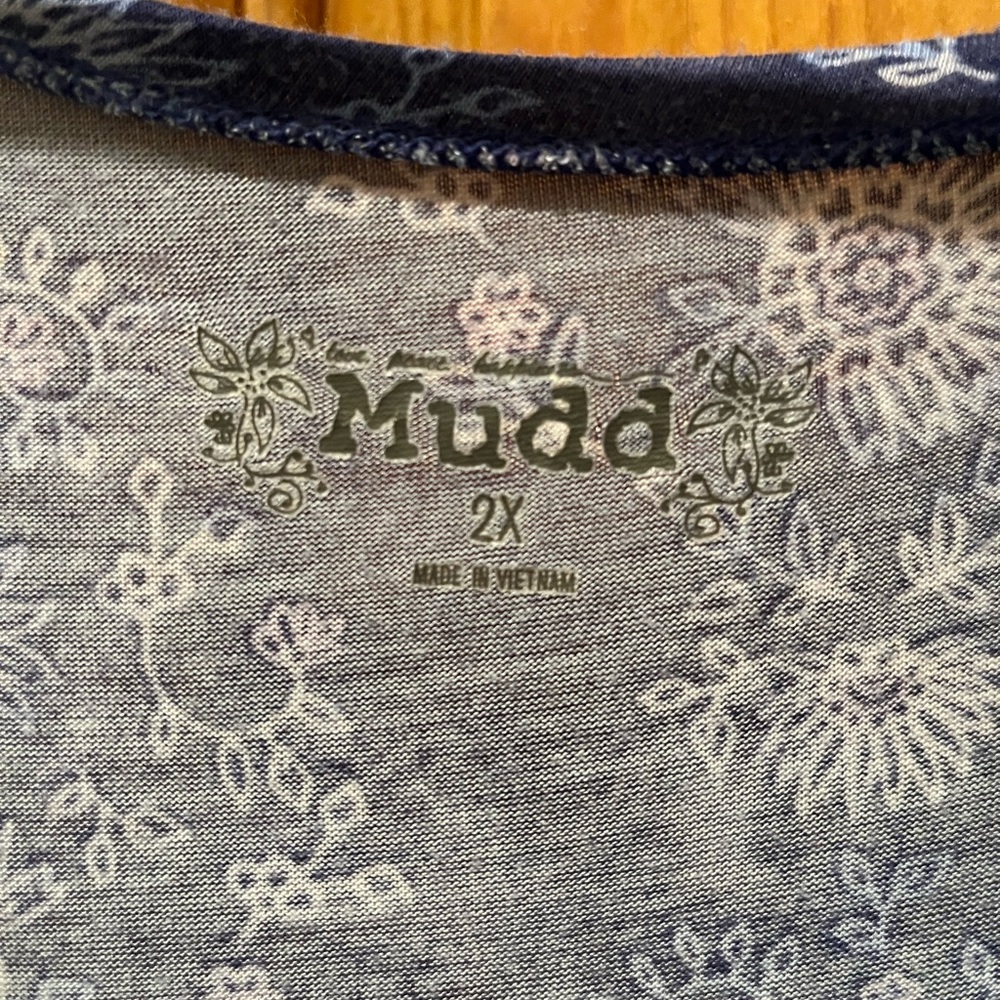 Blue Floral Racerback Tank - Picture 4 of 4